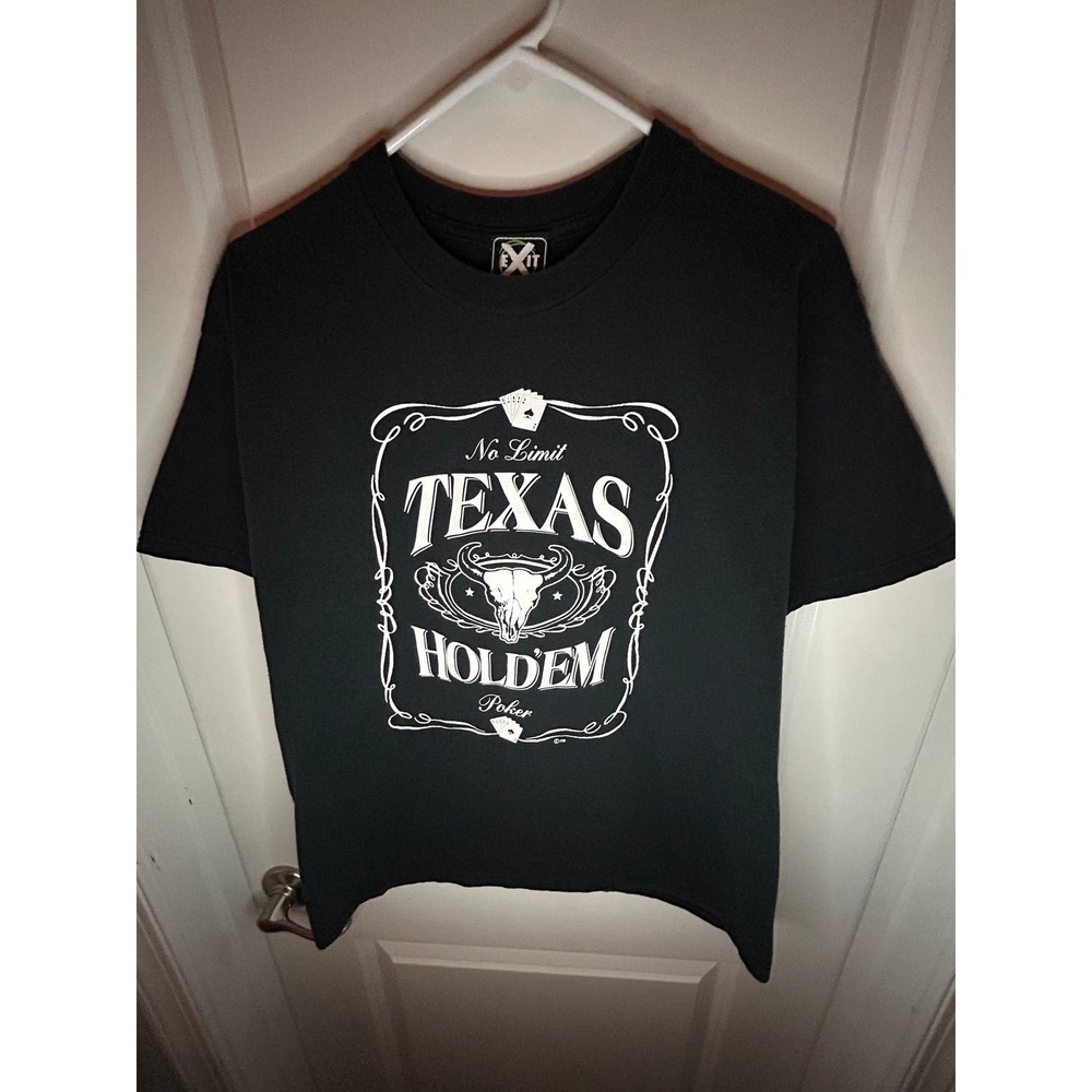 Vintage Y2k "No‎ Limit Texas Holdem Poker" Big Graphic T-Shirt Mens Large - Picture 2 of 11